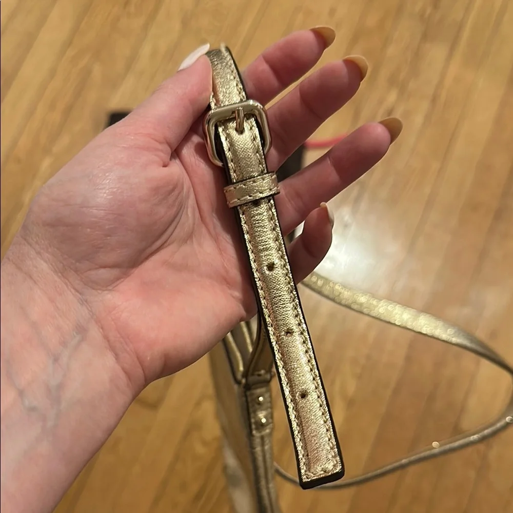 Kate Spade Gold Crossbody Bag with Dustbag - Picture 6 of 8